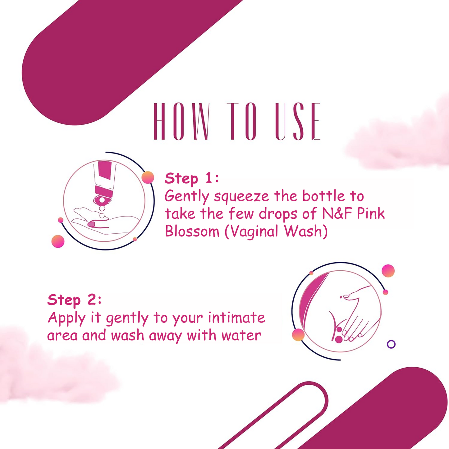 N&F PINK BLOSSOM (شستشوی زنانه) - شستشوی واژینال - شما روزانه ضروری 150 میلی لیتر