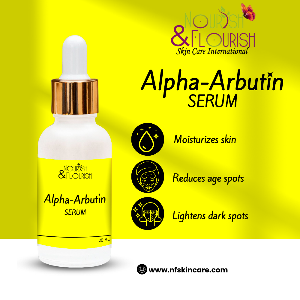 Nourish & Flourish Alpha-Arbutin Serum -Brightening Serum for Even Skin Tone