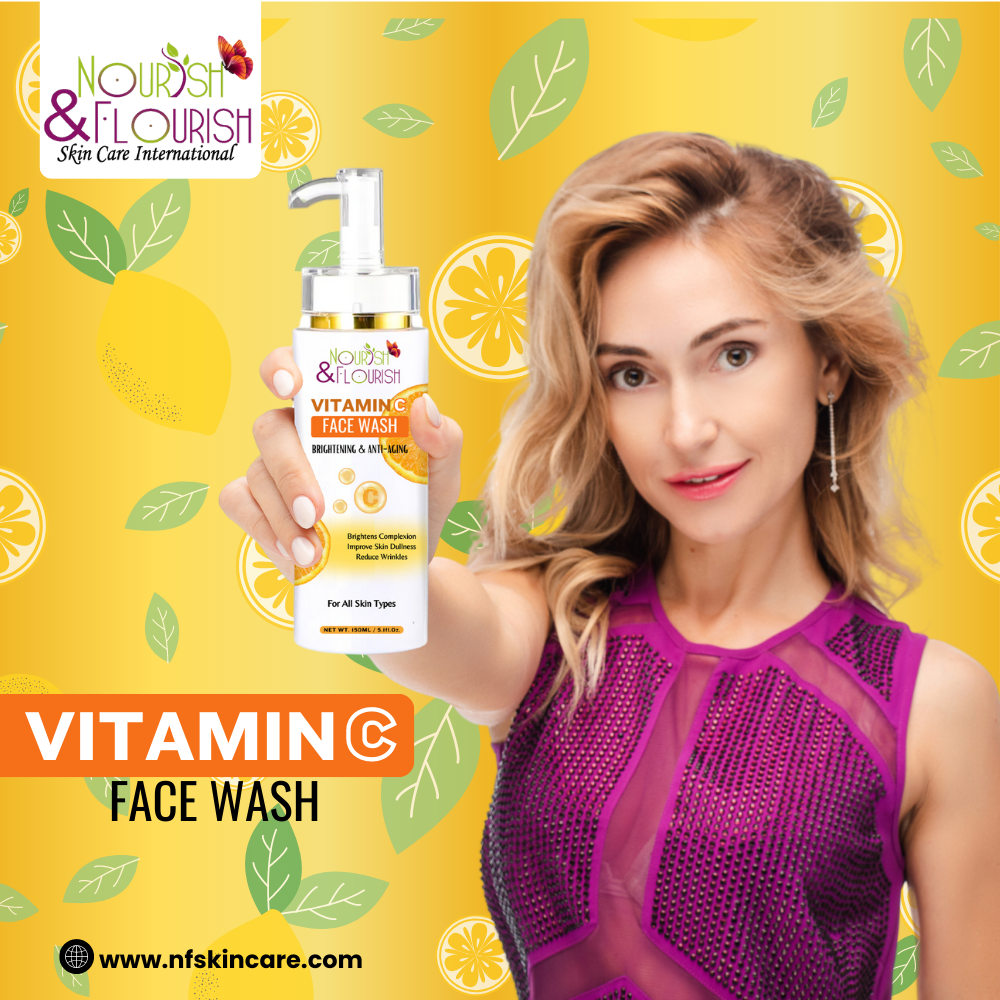 غسول الوجه المغذي والمزدهر بفيتامين C - غسول الوجه المتوهج المشرق لبشرة أكثر إشراقًا