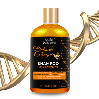 شامپو N&amp;F Biotin &amp; Collagen - شامپو تزریقی بیوتین و کلاژن با ویتامین B3 - شامپو بیوتین و کلاژن در پاکستان برای موهای مردانه و زنانه 500ML