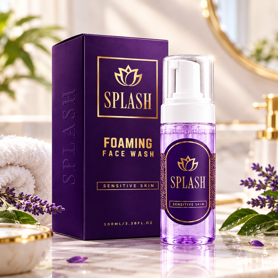 SPLASH Sensitive Skin Foaming Face Wash 100ml | Gentle Facial Cleanser