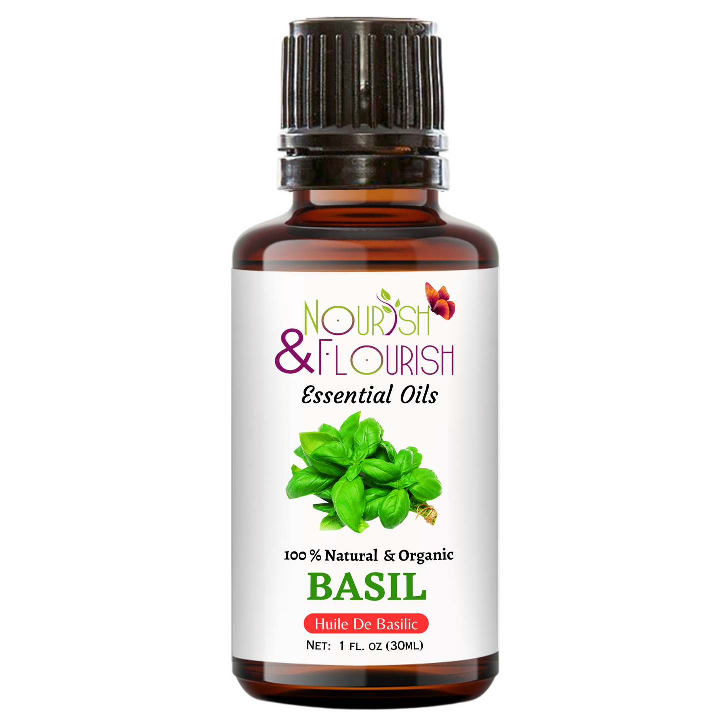 Basil Essential Oil 1 FL Oz 30 ml