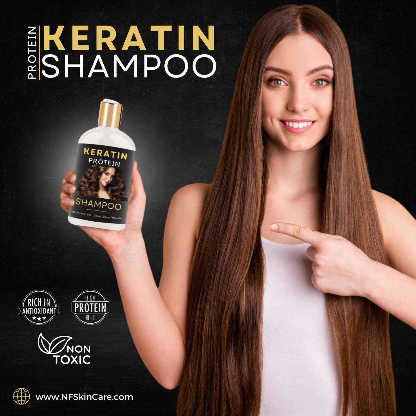 Keratin Shampoo - Keratin Shampoo for Hair Fall - Keratin Protein Shampoo 500g