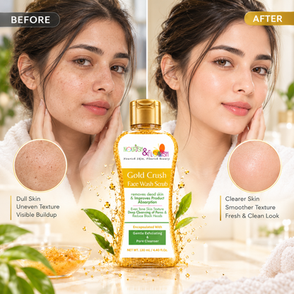 Gold Crush Face Wash Scrub with Gentle Exfoliants | Deep Cleansing & Pore Care (Coming Soon)