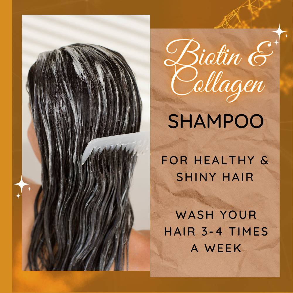 N&F Biotin & Collagen Shampoo - Biotin & Collagen Infusion Shampoo with Vitamin B3 - Biotin & Collagen Shampoo in Pakistan For Men & Women Hair 500ML