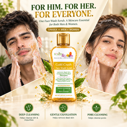 Gold Crush Face Wash Scrub with Gentle Exfoliants | Deep Cleansing & Pore Care (Coming Soon)