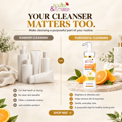Nourish & Flourish Vitamin-C Face wash - Radiant Glow Face wash for Brighter Skin