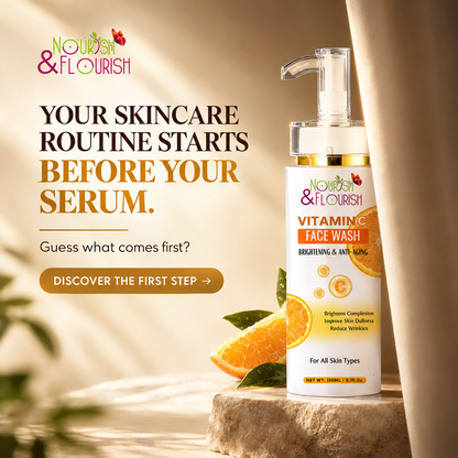 Nourish & Flourish Vitamin-C Face wash - Radiant Glow Face wash for Brighter Skin