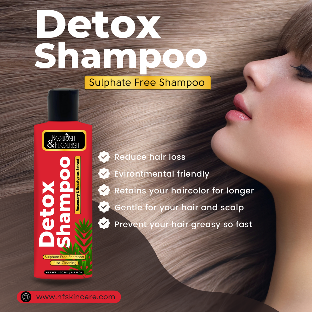 شامبو ديتوكس - شامبو تنشيط وإنعاش الشعر وفروة الرأس مع مستخلصات إكليل الجبل والأوكالبتوس