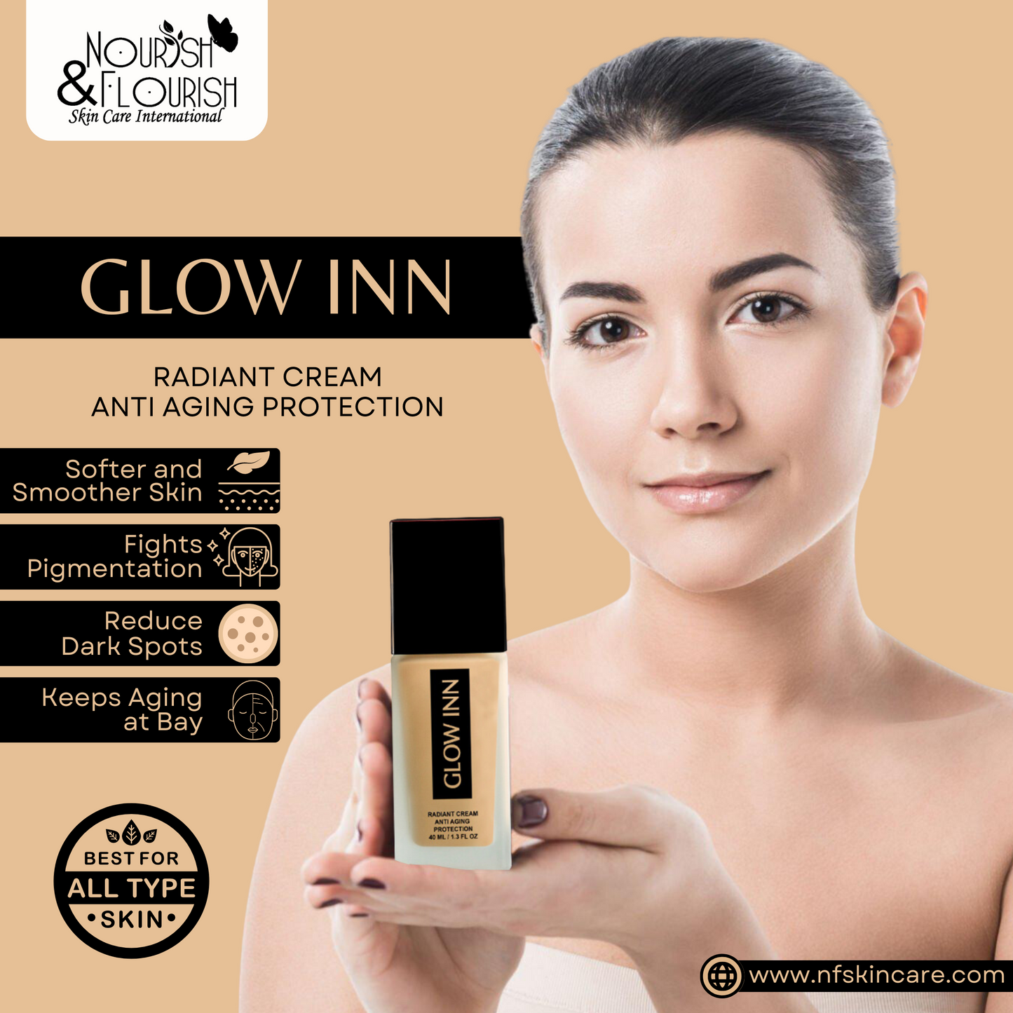 GLOW INN Premium Whitening Cream - Glowing Radiant Cream