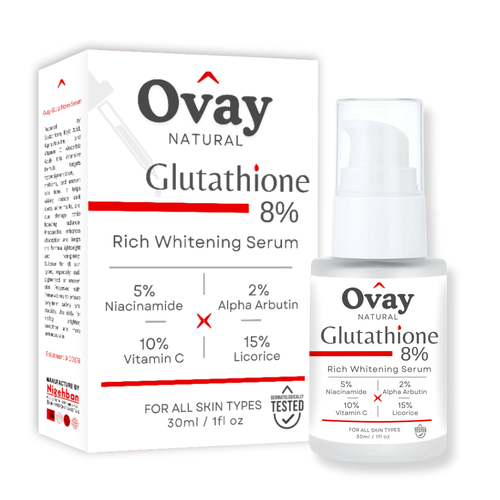 Ovay Natural Glutathione 8% Serum – Advanced Brightening & Antioxidant Care 30ML