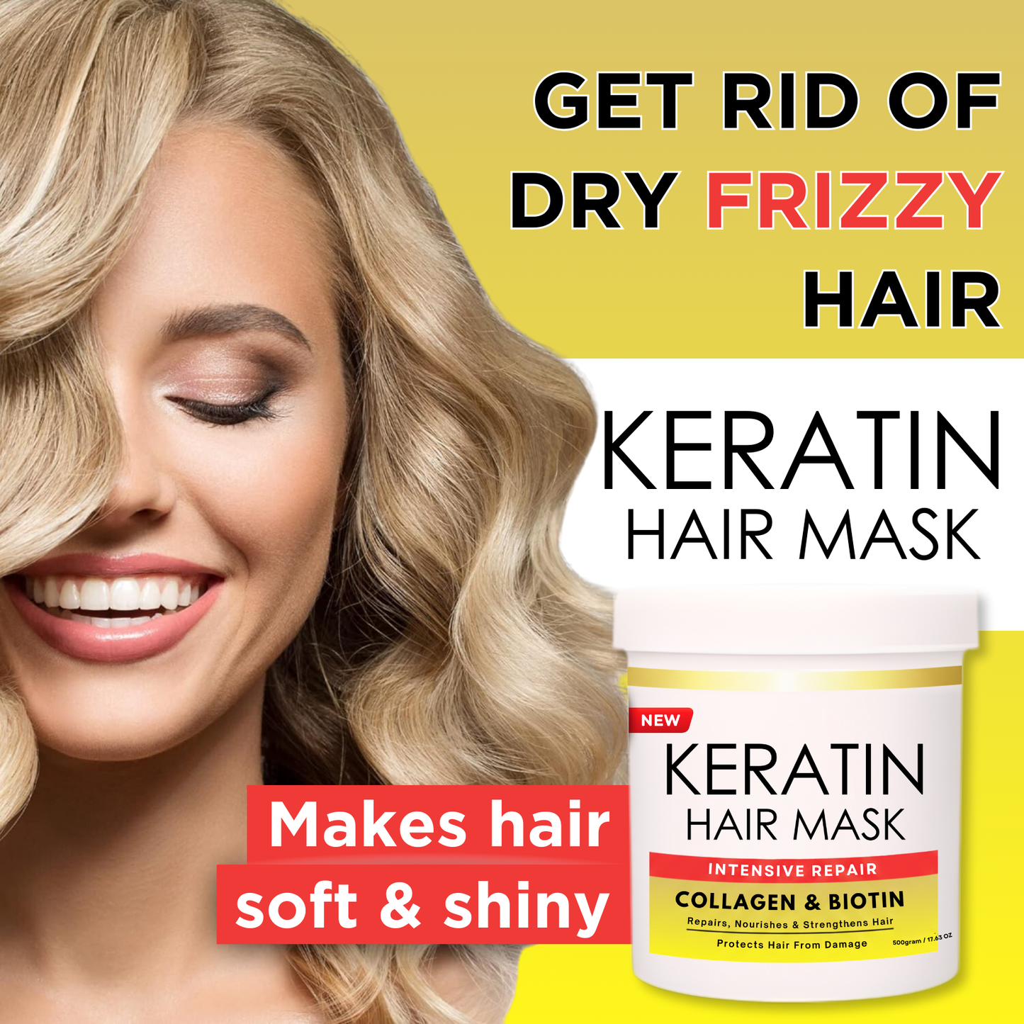 Keratin Repair Hair Mask – Deep Conditioning, Frizz Control & Damage Recovery