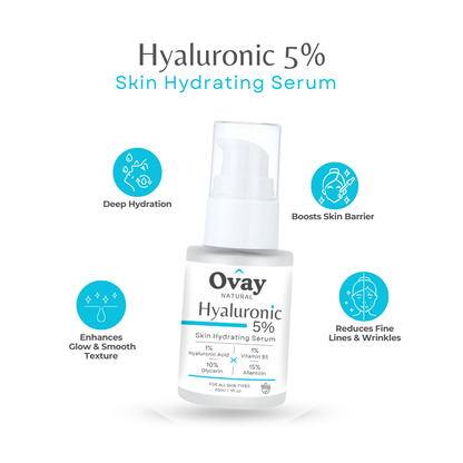 Ovay Natural Hyaluronic 5% Serum – Deep Hydration & Skin Plumping Care 30ML