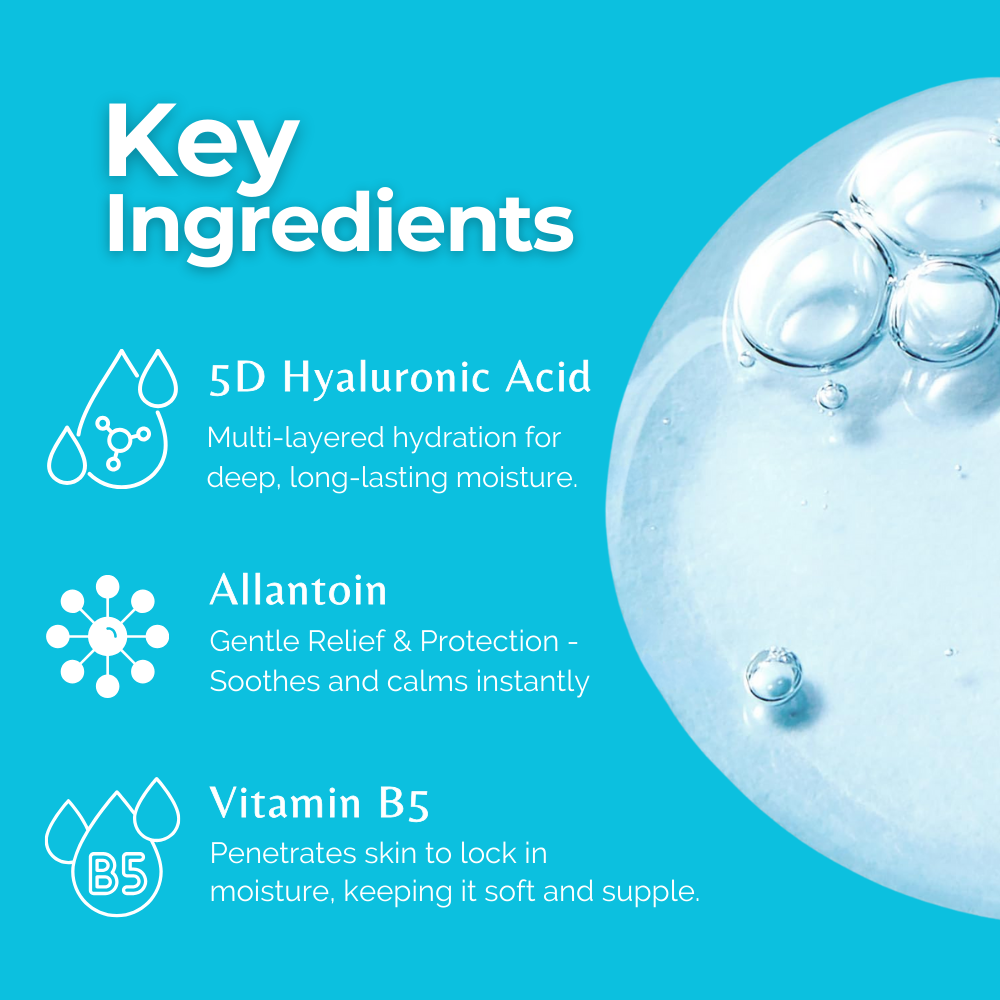 Ovay Natural Hyaluronic 5% Serum – Deep Hydration & Skin Plumping Care 30ML