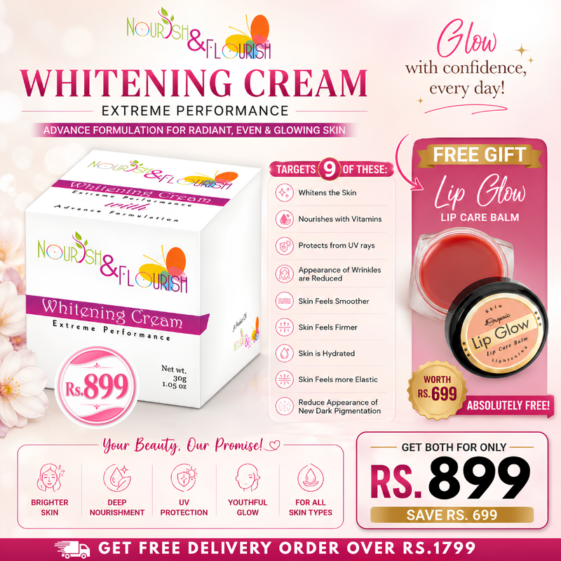 N&F Whitening Cream with FREE Organic Lip Repair Balm Worth Rs.699