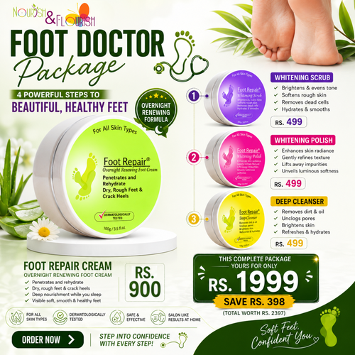 Foot Dr. Package – Complete 4-Step Foot Care Bundle | 4 × 100g / 3.5 fl. oz.