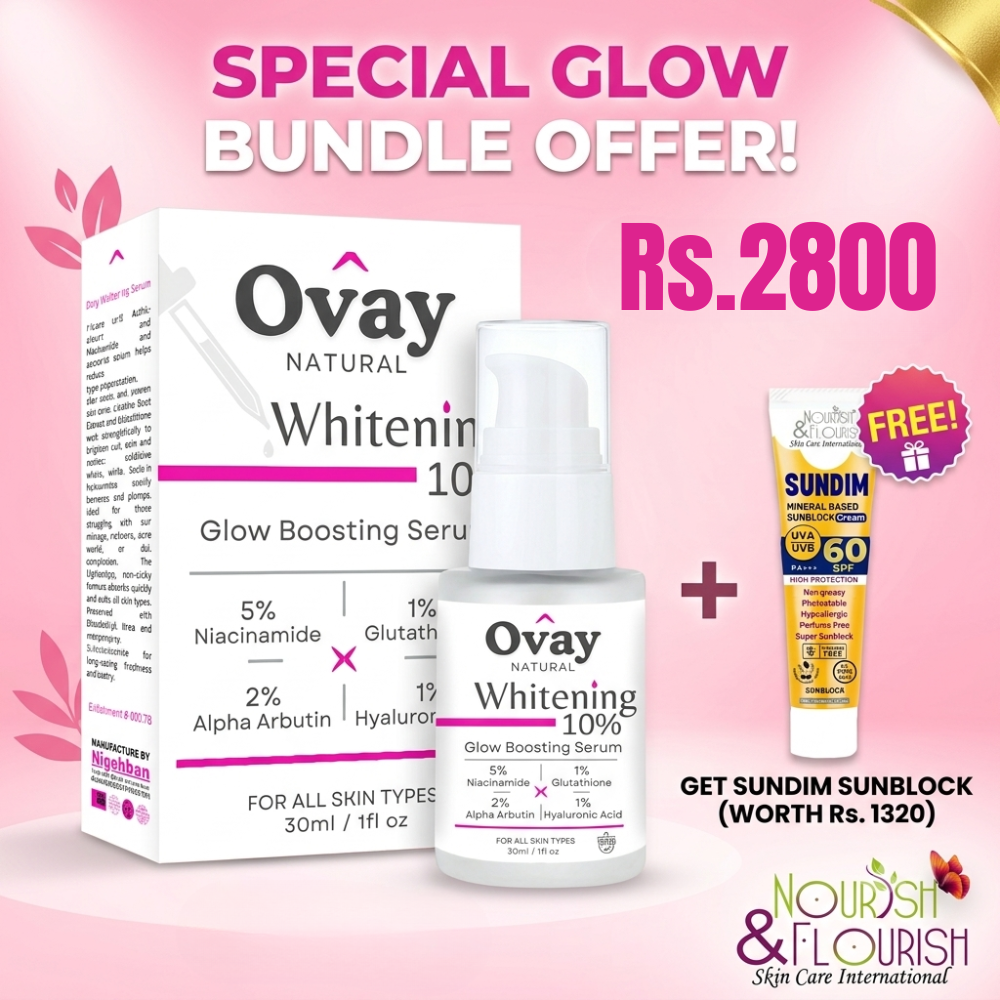 Ovay Whitening Serum with FREE Sundim SPF 60 Sunblock Worth Rs.1320