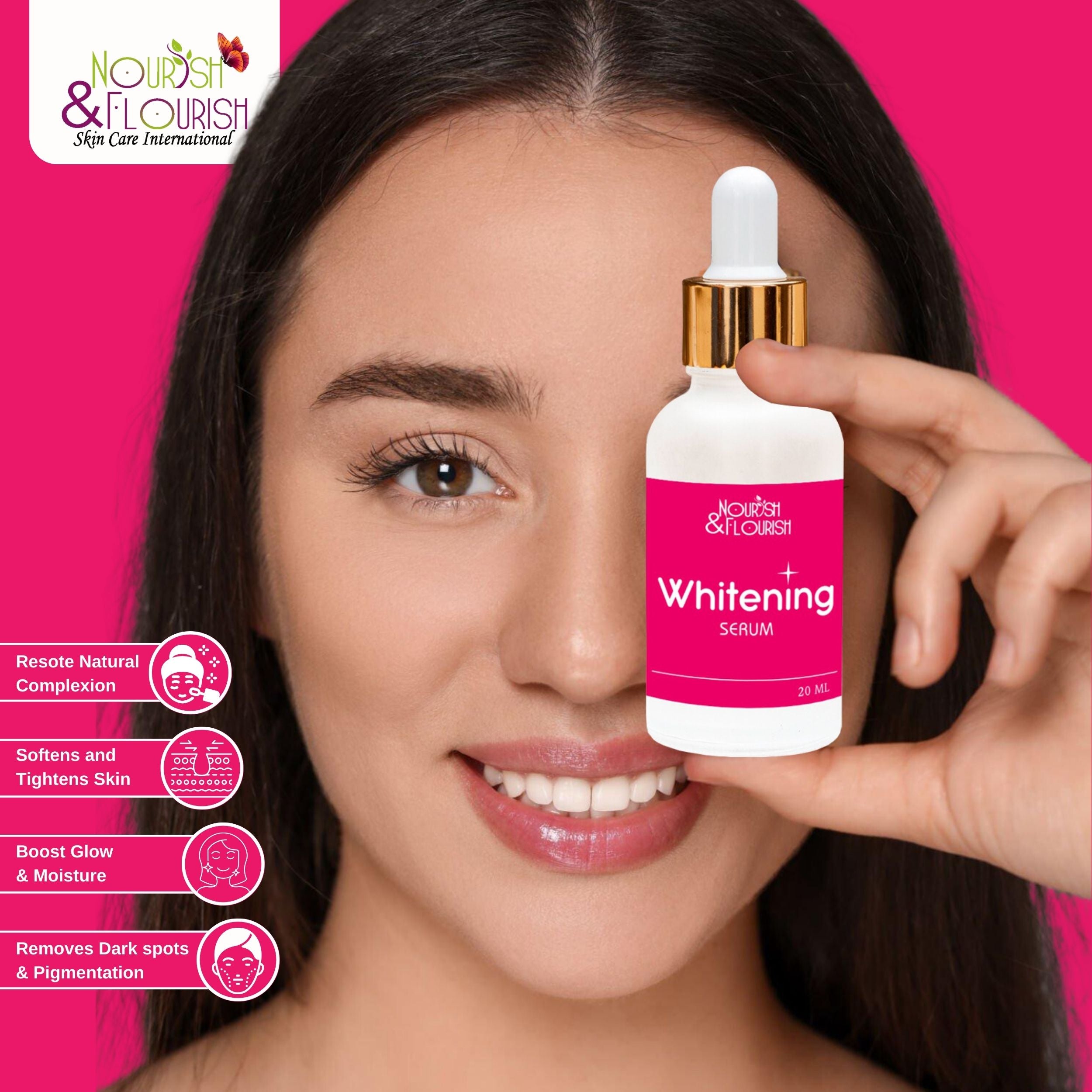 Nourish Flourish Whitening Serum Healthy Vitamin Charcoal Glow