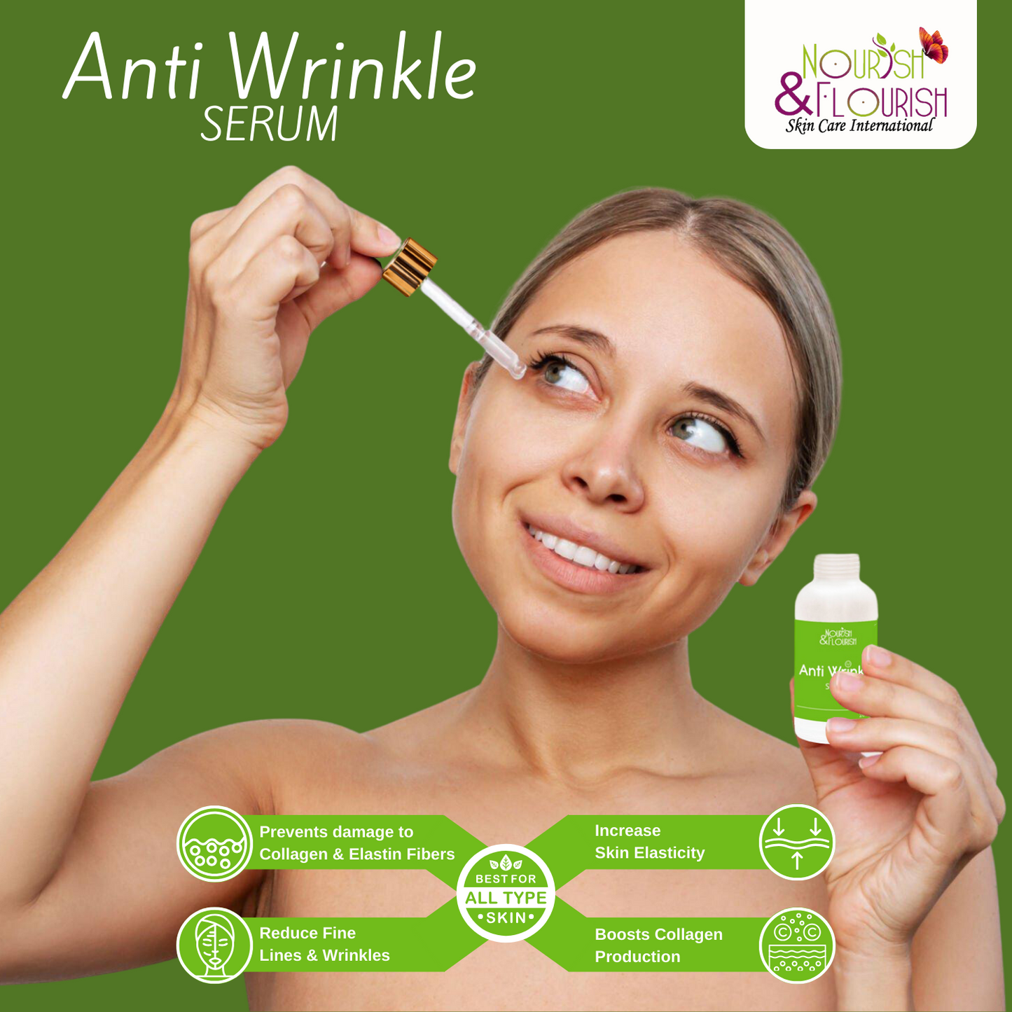Anti Wrinkle Serum - Quick Results for Wrinkles & Fine Lines