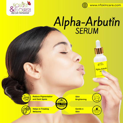 Nourish & Flourish Alpha-Arbutin Serum -Brightening Serum for Even Skin Tone