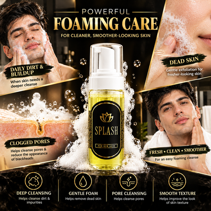 SPLASH Men's Acne Control Foaming Face Wash 100ml | Men's Facial Cleanser