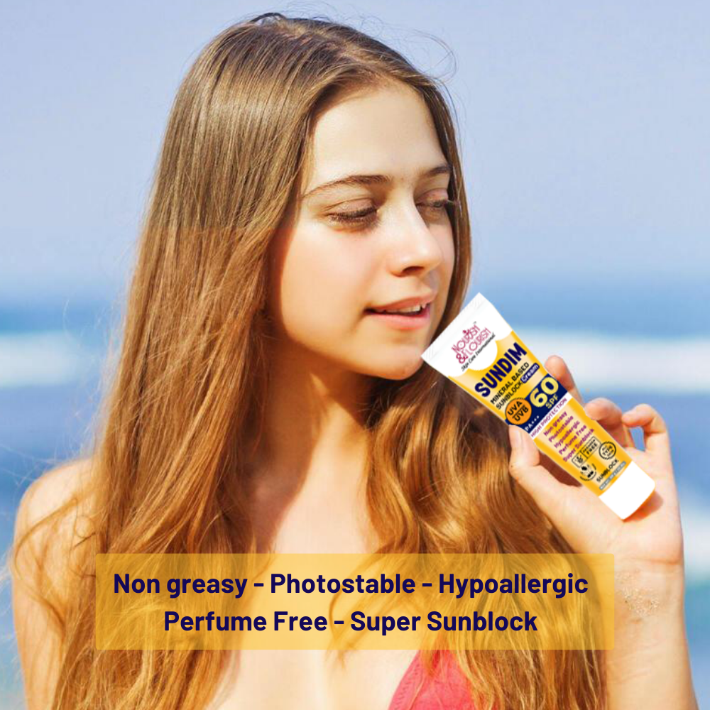 Nourish & Flourish Sundim Sunblock Cream - SPF 60  - Mineral Based Super Sunblock 30g