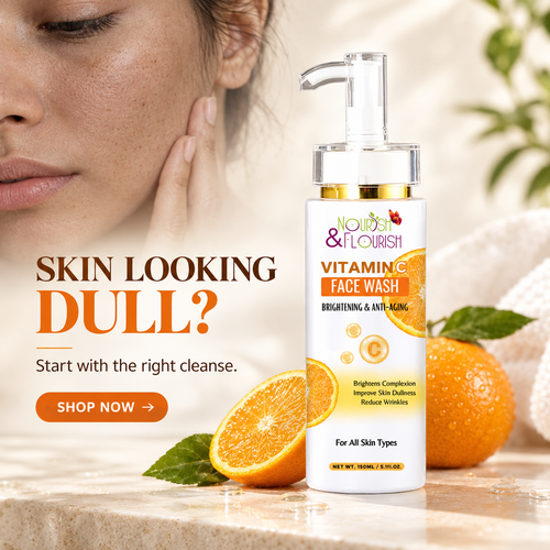 Nourish & Flourish Vitamin-C Face wash - Radiant Glow Face wash for Brighter Skin