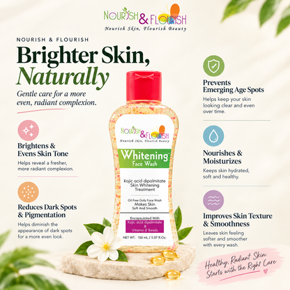 Nourish & Flourish Whitening Face Wash - Kojic Dipalmitate