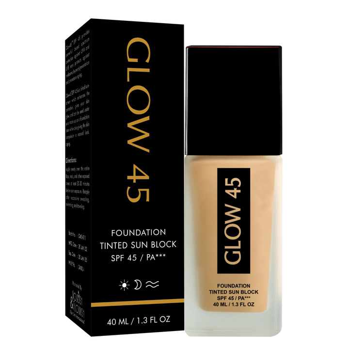 Glow 45 Foundation tinted sunblock